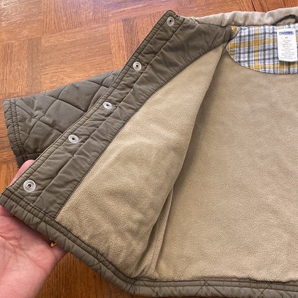 Gymboree Quilted Puffer Jacket in Olive and Beige - Picture 11 of 15